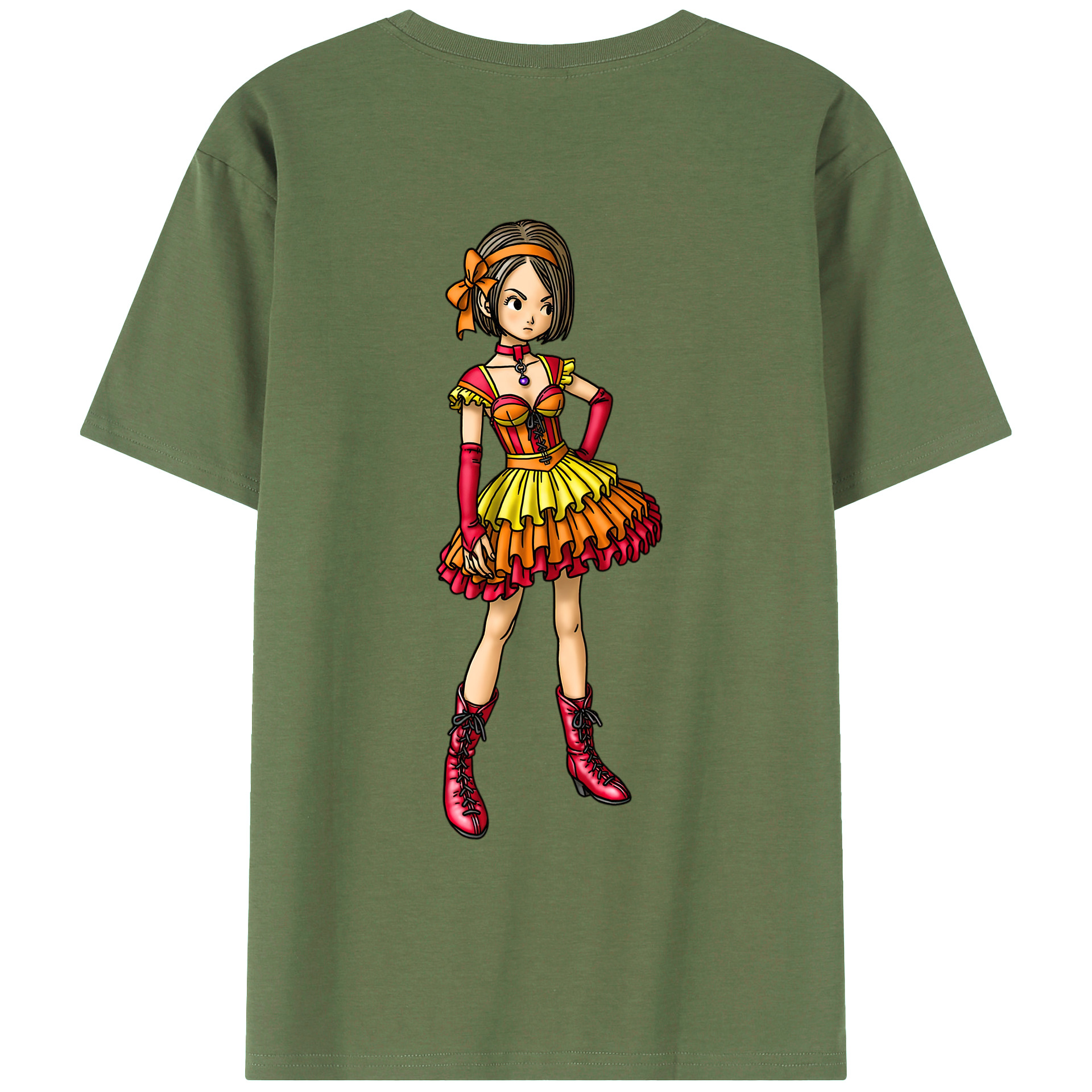 （画像用） ドラゴンクエスト Doragon Kuesuto Dragon Quest 綿100％ メンズ半袖Tシャツ（バックプリント） 通気性